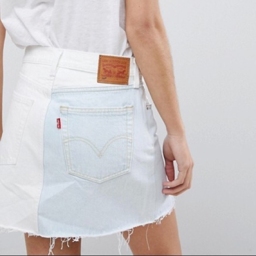 Levi’s half-bleached skirt